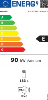 Exquisit KS16-V-H-010E Koelkast Tafelmodel Zwart