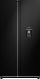 Exquisit SBS239-WS-EB Amerikaanse koelkast zwart 442L