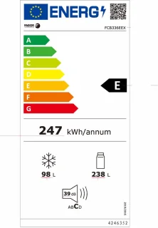 FAGOR Koel-Vriescombinatie FCB336EEX Inox 336L