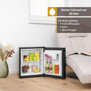 First Austria Mini koelkast 30L zwart