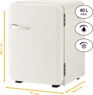 First Austria Mini koelkast 40L retro crème