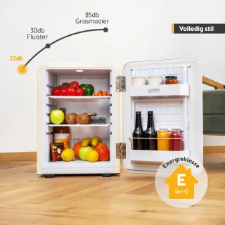 First Austria Mini koelkast 40L retro crème