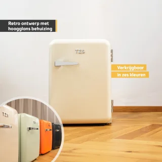 First Austria Mini koelkast 40L retro crème