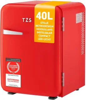 First Austria Mini koelkast 40L rood retro