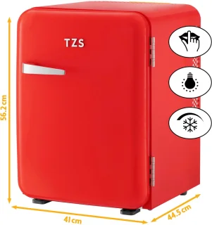 First Austria Mini koelkast 40L rood retro