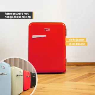 First Austria Mini koelkast 40L rood retro