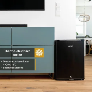 First Austria Mini Koelkast 40L Zwart Vrijstaand