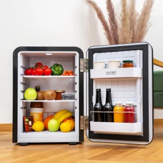 First Austria Mini koelkast 40L zwart vrijstaand retro