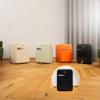 First Austria Mini koelkast 40L zwart vrijstaand retro