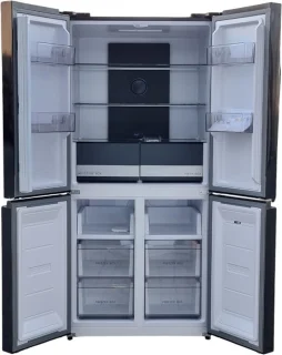 Fitelli KV475GLZW01 Amerikaanse koelkast zwart glas