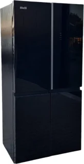 Fitelli KV475GLZW01 Amerikaanse koelkast zwart glas