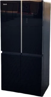 Fitelli KV475GLZW01 Amerikaanse koelkast zwart glas