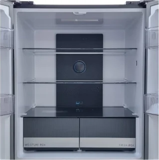 Fitelli KV475GLZW01 Amerikaanse koelkast zwart glas
