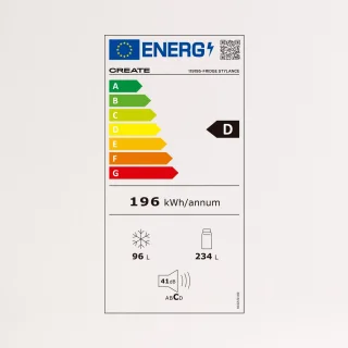 FRIDGE STYLANCE CREATE Combi koelkast 330L wit