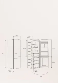FRIDGE STYLANCE CREATE Combi koelkast 330L wit