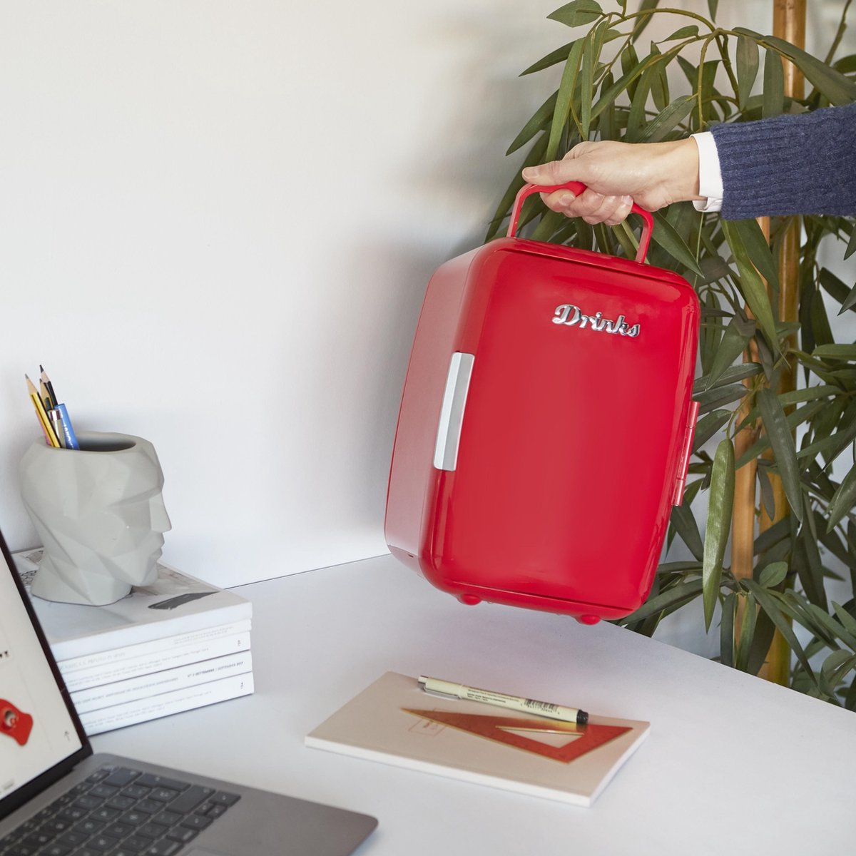 Frigo Mini Draagbare Koelkast Rood 28x20x23 cm