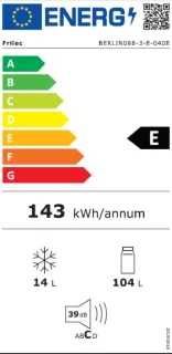 Frilec BERLIN088-3-E-040E Inbouw Koelkast Wit 104L
