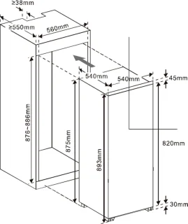 Frilec BERLIN088-3-E-040E Inbouw Koelkast Wit 104L
