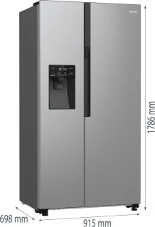 Gorenje NRR9185ESXL Vrijstaande Amerikaanse koelkast