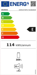 Grundig GSMI25740FN inbouw koelkast 309L E-klasse