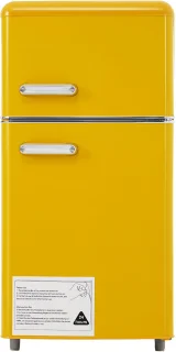 Gutent Retro Koelkast Geel 72L met Vriezer