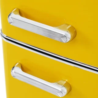 Gutent Retro Koelkast Geel 72L met Vriezer