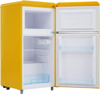 Gutent Retro Koelkast Geel 72L met Vriezer