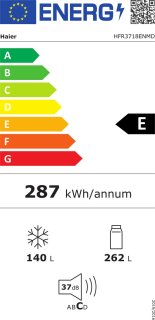 Haier HFR3718ENMD koel-vriescombinatie 467L