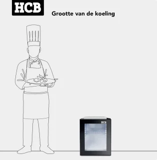 HCB® Minibar Koelkast 32L Zwart - 9967