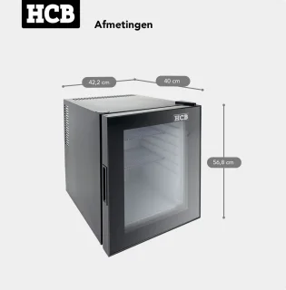 HCB® Minibar Koelkast 40L Zwart 9968