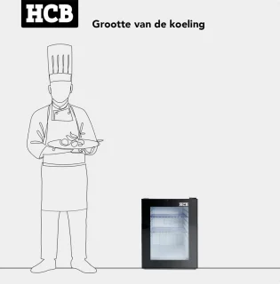 HCB® Minibar Koelkast 40L Zwart 9968