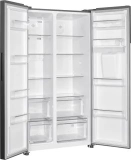 Heinner Amerikaanse Side-by-side Koelkast 529L Antraciet