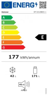 Heinner Koel-vriescombinatie 212L Zwart