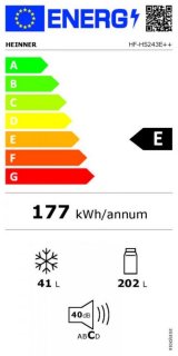 Heinner Koel-vriescombinatie 243L Wit