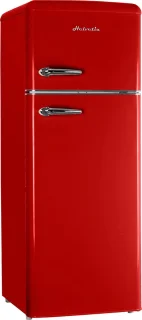 Helvetia HRDPER206ER1 Retro Koelvriescombinatie Rood 206L