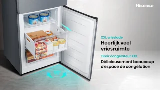 Hisense RB390N4BWC - Koel-vriescombinatie