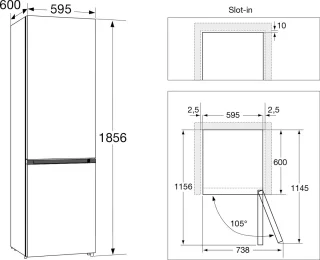 Hisense RB3K330SAIC koel-vriescombinatie vrijstaand 185 cm 330 liter
