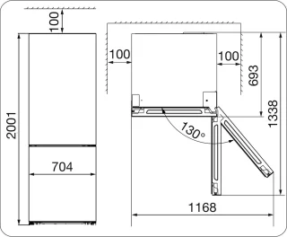 Hisense RB645N4BID Koel-Vriescombinatie 70cm RVS