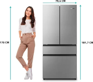 Hisense RF540N4SBI2 Amerikaanse koelkast French door RVS 302L