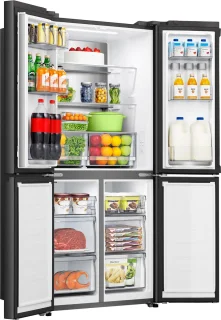 Hisense RQ5P470SAFE Cross-door koel-vriescombinatie zwart 483L
