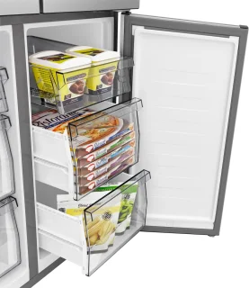 Hisense RQ5P470SAFE Cross-door koel-vriescombinatie zwart 483L