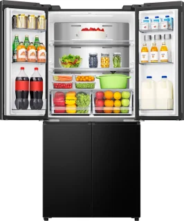 Hisense RQ5P470SAFE Cross-door koel-vriescombinatie zwart 483L