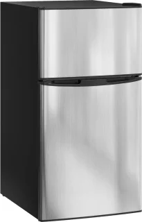HOMCOM koelkast van staal, zwart, 50 × 45,5 × 86,5 cm