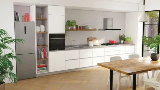 Hoover H-FRIDGE 700 HOCE7620CX Koelkast 377L Aluminium