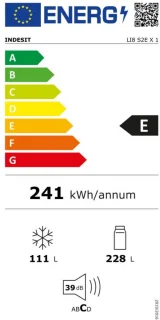 Indesit LI8S2EX1 koel-vriescombinatie 339L E