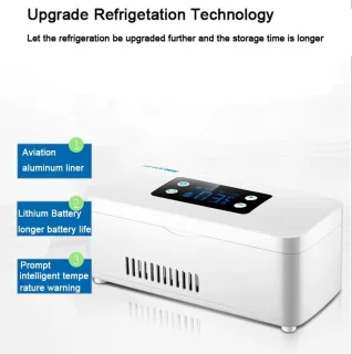 Insuline Koelkast Mini Wit met Reistas 10200mAh