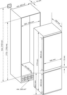 Inventum IKV1786D Inbouw Koel-vriescombinatie 178 cm Wit