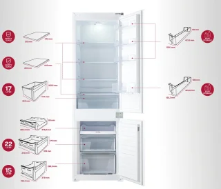 Inventum IKV1786D Inbouw Koel-vriescombinatie 178 cm Wit