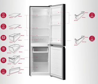 Inventum KV1500B koel-vriescombinatie 150 cm zwart