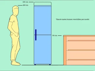 Inventum KV1808B koel-vriescombinatie 270L zwart